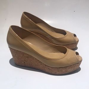 Jimmy Choo cork wedge heels
